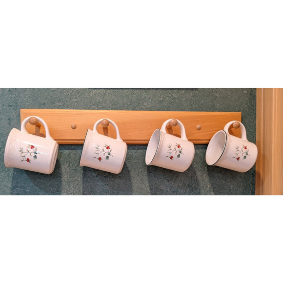 Pfaltzgraff Winterberry Flat Bottom Coffee Mugs Set of 4 Perfect Condition 8 oz. - Picture 10 of 10